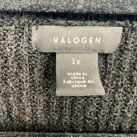 Halogen Black Sweater Dress Tunic 1X - Picture 4 of 8